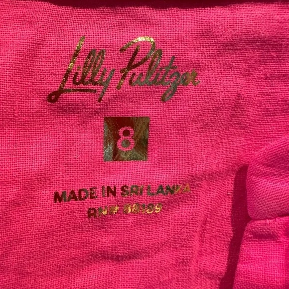 Lily Pulitzer Women's Pink linen Top - Picture 4 of 5